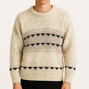 Irish Homecraft 100% naturally oiled wool vintage Crewneck sweater